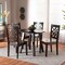 Baxton Studio Rava Modern and Contemporary Two-Tone Dark Brown and Walnut Brown Finished Wood 5-Piece Dining Set 179-11389-10896-Zoro - alternate 3
